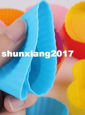 极速6Pcs/Set Cupcanke Silicone Molds Reusable Muffin baking
