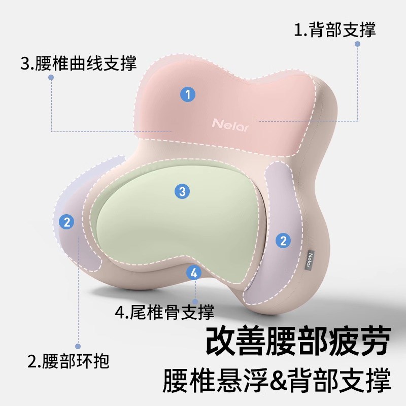 极速尾椎减e压坐垫办公室久坐神器护腰椅子垫腰靠垫骨折屁股垫座