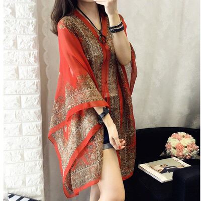 极速New shawl women summer scarf chiffon Sun ProteUction Clo