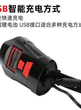 极速2023新款夜骑装备强光山地单车前灯骑行灯usSb充电带喇叭码表