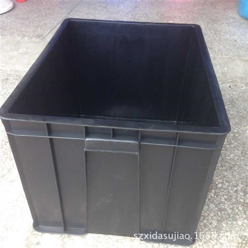 极速供应注塑带盖黑色导电pe加厚G塑L胶框防静电塑料周转箱