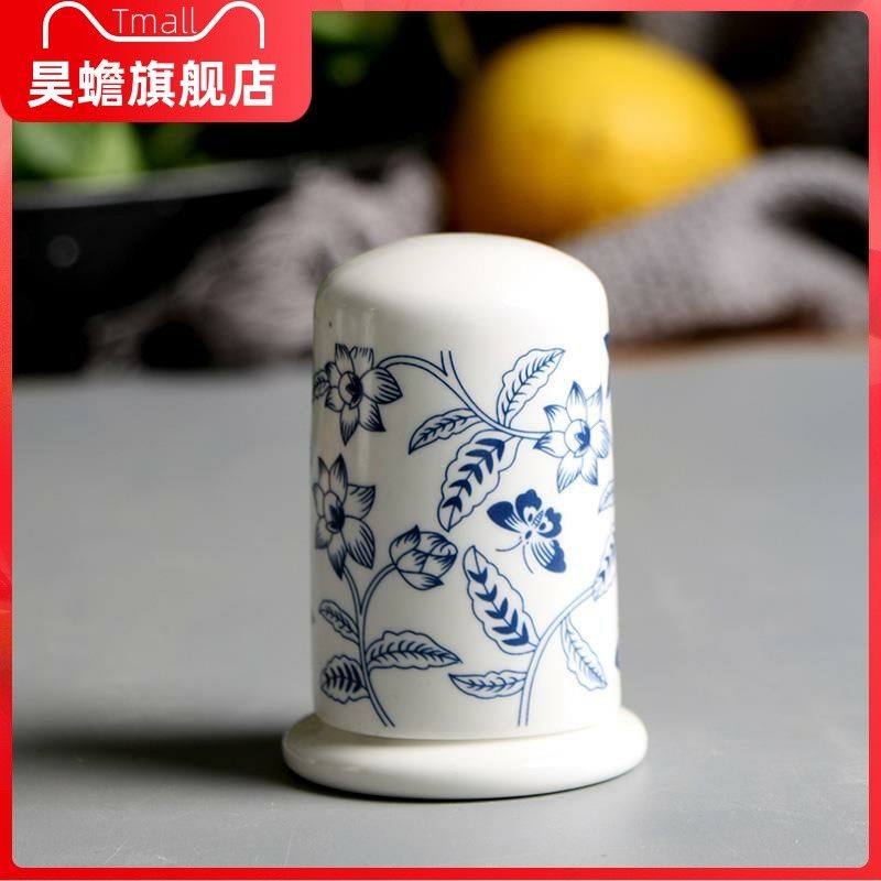 速发陶瓷白色青花牙签筒欧式牙签瓶客厅牙签盒餐桌牙签罐家用棉签,餐饮具,牙签筒,淘宝优惠券,粉丝福利购,淘宝优惠卷