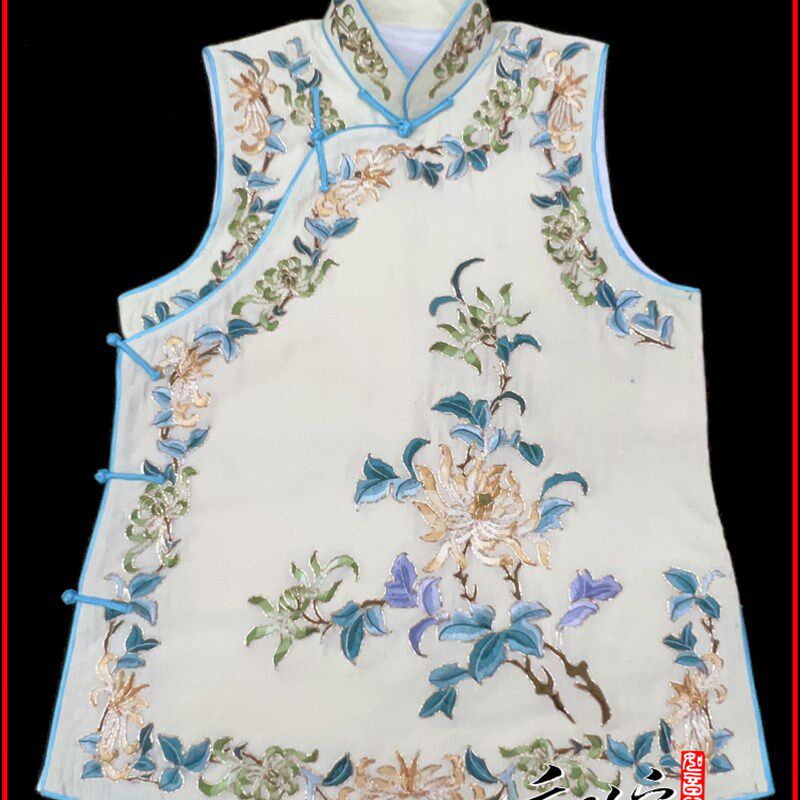 新品手绣女短坎 京玖宫专业戏曲服装女角小旦P衣春香丫鬟坎肩卖水