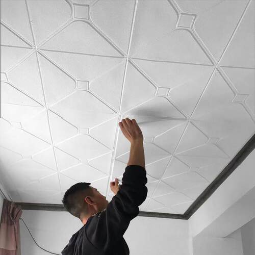 遮丑贴棚顶板墙屋顶墙立体3d壁纸天花自墙纸顶房顶粘贴纸吊顶装饰