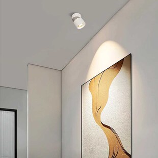 新可充电款免接线明装射灯家用客厅床头灯免O打孔智能磁铁遥控可