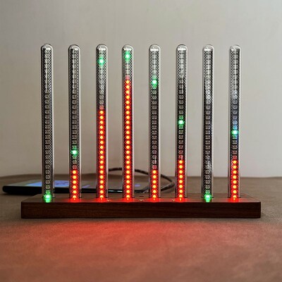 新LED拟辉光j频谱显示拾音频谱氛围灯声控音乐频谱电竞房直播节奏