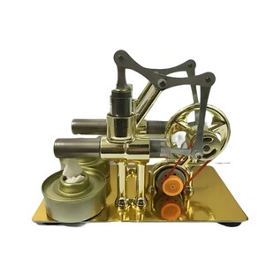 新斯特林双缸发动机科学r实验金属蒸汽机模型潮玩送男友男孩生日