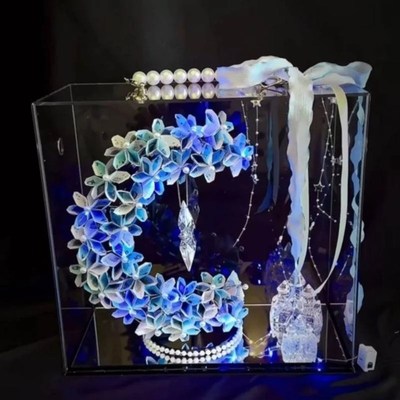 小红书月亮有钱花土豪款diy材料包亚克力生日礼T物情人节礼物花盒