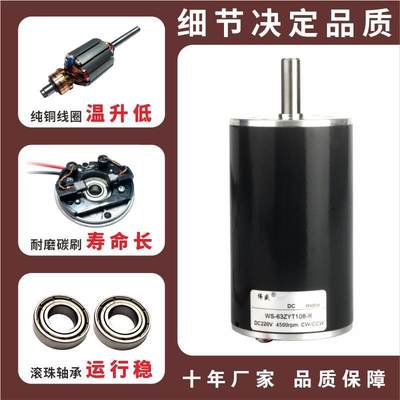 DC220V直流高速大电机100W小扭力正反转马达车床佛珠机电机220v型