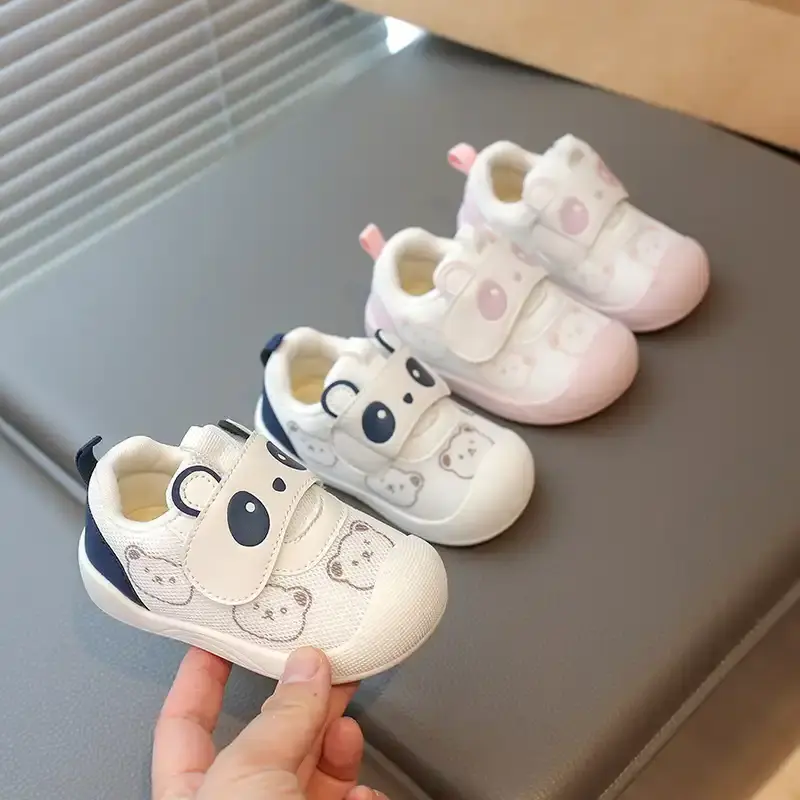 婴儿学步鞋女宝男宝宝夏季0-1-2岁防滑软底可爱幼儿春秋学步透气