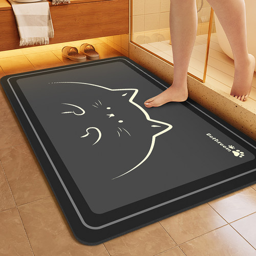 Absorbent felt bedroom entrance door mat bathroom rug