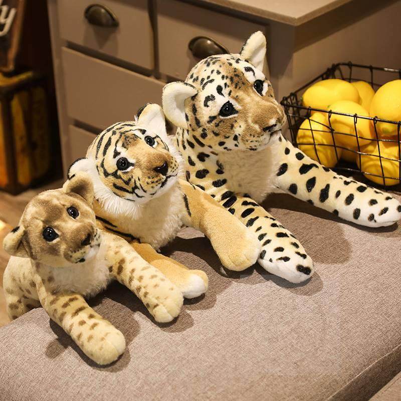 ~Lion King plush toy simulation lion tiger leopard doll doll