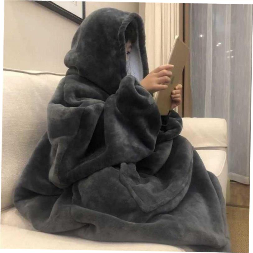 毛毯法兰绒睡衣懒人追剧盖腿户外外套Blankets, flannel pajamas
