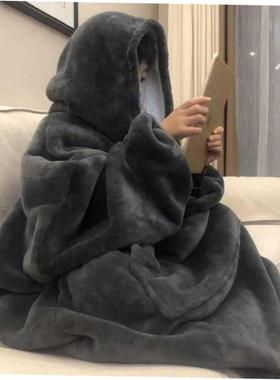 毛毯法兰绒睡衣懒人追剧盖腿户外外套Blankets, flannel pajamas