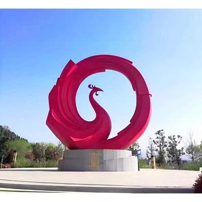 不锈钢雕塑定制厂家户外景观抽象月亮发光圆环地球鱼鹿大摆件订制