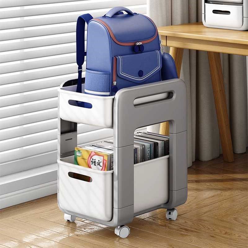 包邮优勤办公桌收纳置物r架桌面下收纳柜带轮可移动书架小推车放