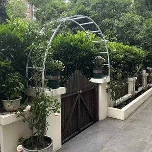 铁艺拱门a花架大门爬藤架v别墅拱门架子庭院门柱拱形花架门头
