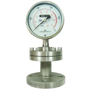 耐震隔膜式 1W00BF 法兰式 压力表 隔膜压力表不锈钢