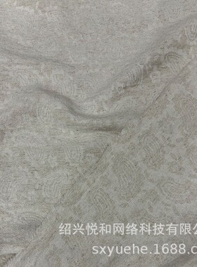亚麻棉砂洗腰果提花p面料复古柔软双面服装裤装布料t8610