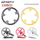 Single set Chainrimng Litepro Folding Crank BCD BMX 130 Bike