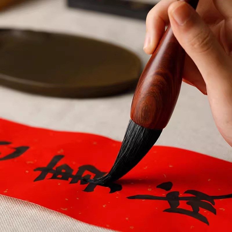 梅林笔庄斗笔抓笔毛笔书法专用狼毫提斗兼毫专业级z写对联大字春,文具电教/文化用品/商务用品,毛笔,淘宝优惠券,粉丝福利购,淘宝优惠卷