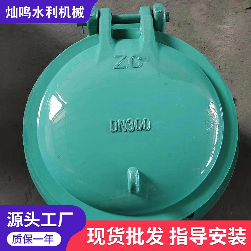 排水管道DN600防倒灌浮箱玻璃钢拍G门污水处理设备侧翻式液压拍门