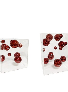 星球摆件简约现代亚克力金属软装饰品样板M房间客厅书架桌面摆设