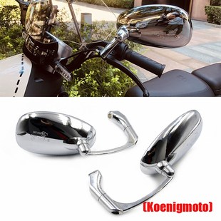 适用游侠复古摩i托车巧格九号小牛电动车改装件后视镜反光镜倒车