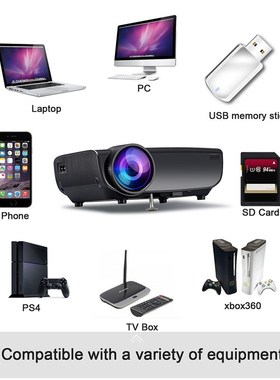 1080aP Full HD WiFi 3D Wireless Mini Projector 2200 Lus Vide