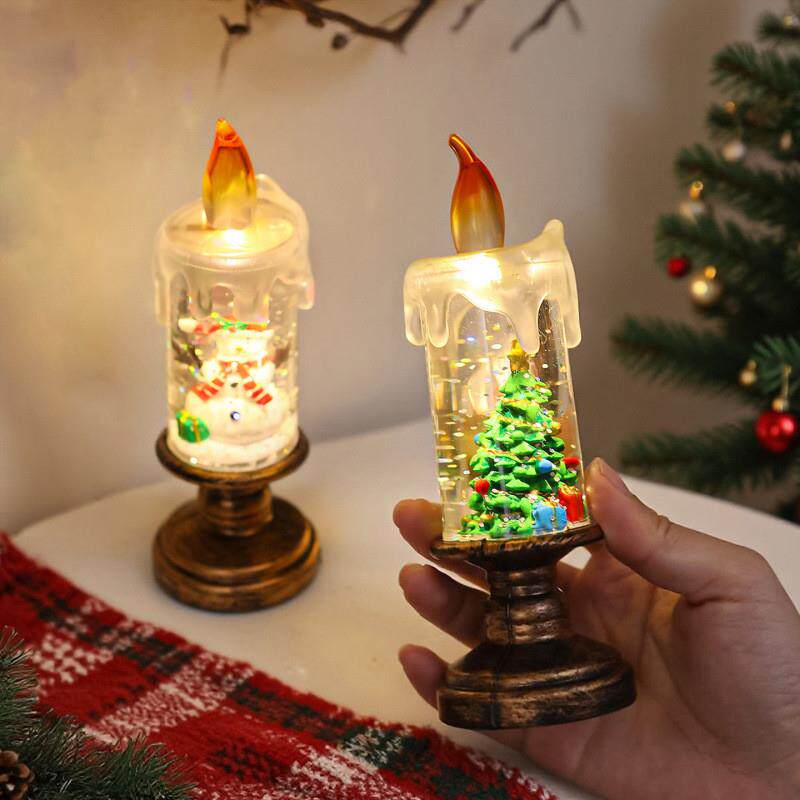 LED Snow Globe Candle Lamp: Flameless Glitter Swirl - Product image 4