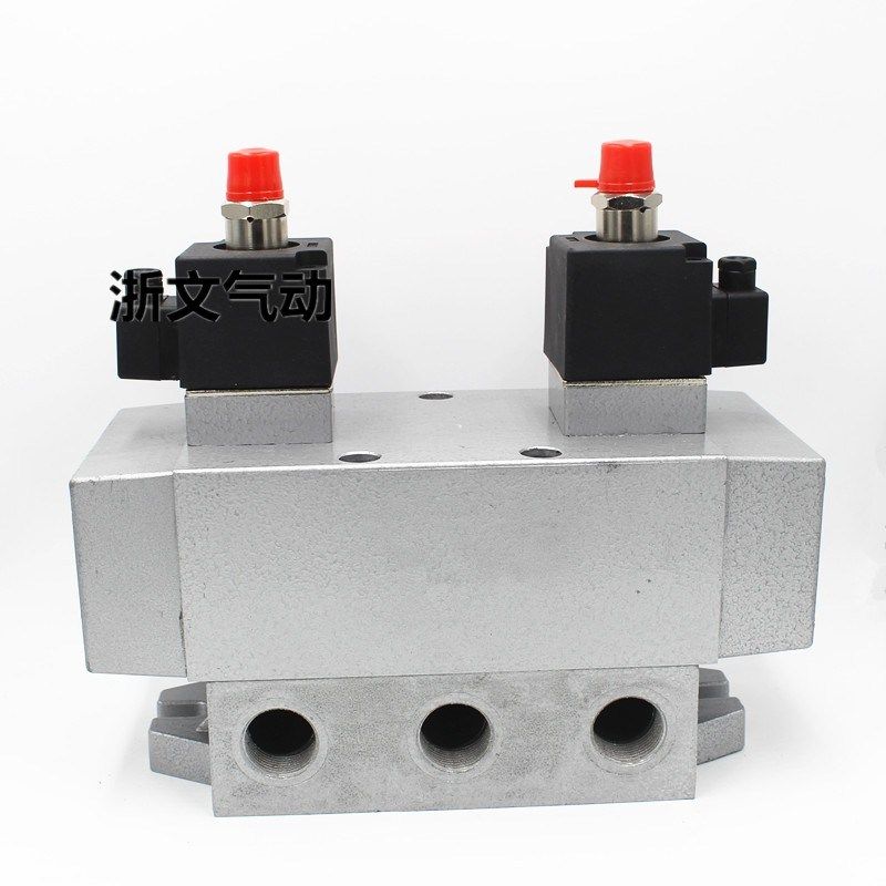K35D2H-10三位五通电控滑阀 D气动换向阀3分3/8 DC24V