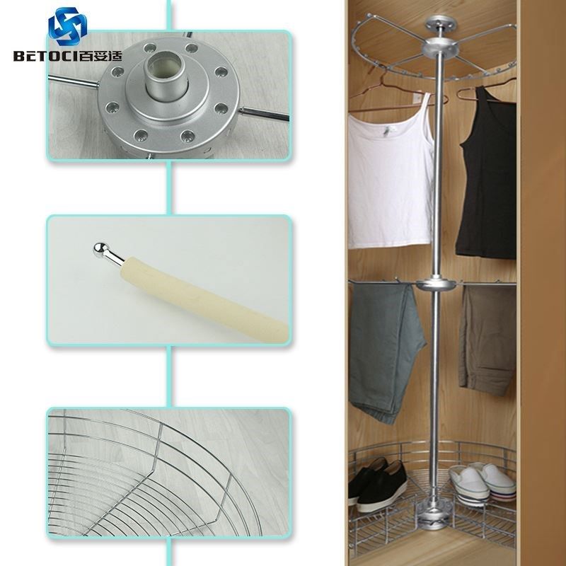 衣柜转角旋转衣架衣柜三层360C度旋转衣架衣柜挂衣架旋转篮配件,基础建材,柜内裤架,淘宝优惠券,粉丝福利购,淘宝优惠卷