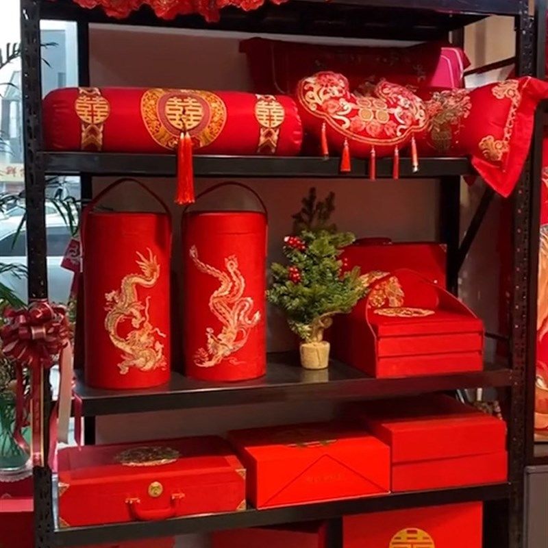 结婚礼盒陪嫁红色箱子婚庆大红喜箱提H篮龙凤呈祥压箱底嫁妆价值,包装,礼品盒,淘宝优惠券,粉丝福利购,淘宝优惠卷
