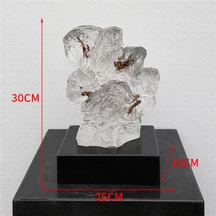 软装 创意新款 配饰摆件仿琉璃艺术品现代家居饰品透明石头