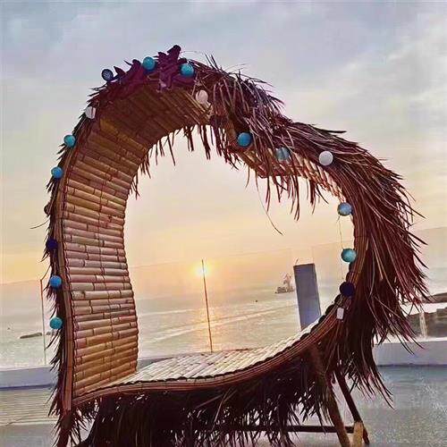 景区网红鸟巢藤编藤条吊椅座椅户外摄影摆件道具民宿拍照打卡装饰
