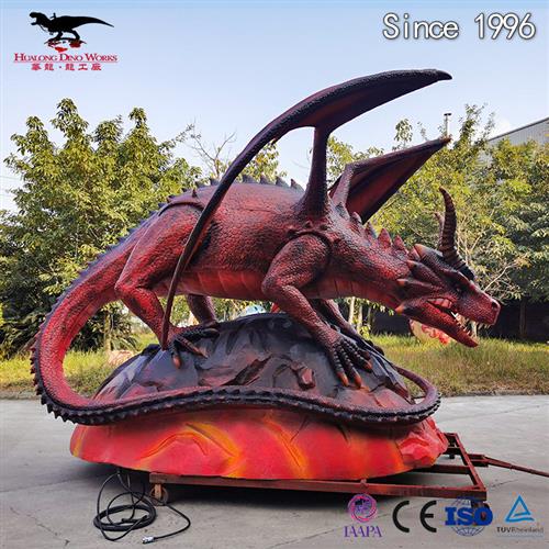 仿真硅胶西方飞龙模型雕塑摆件景区主题公园商场引流神器