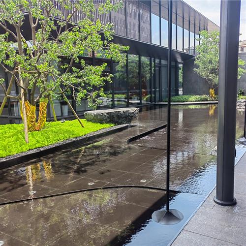 不锈钢门头小区入口门头大型不锈钢制作不锈钢风雨连廊扶梯框架