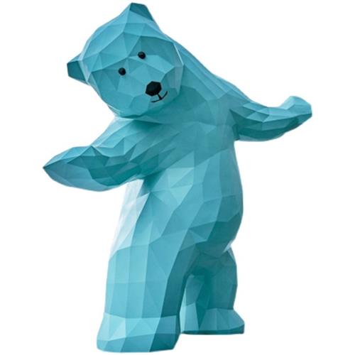 不锈钢雕塑定制大型户外景观金属商场动物几何熊卡通创意摆件工艺