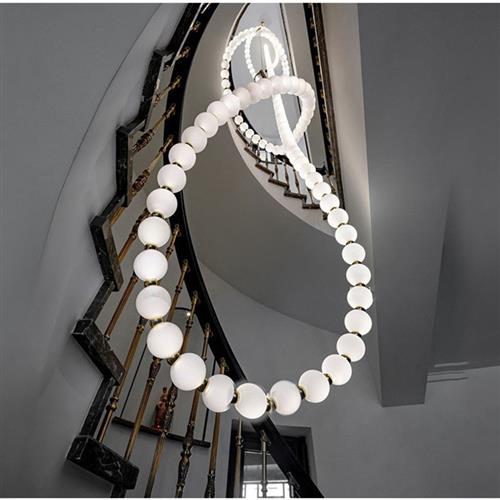 定制售楼部沙盘灯休闲会所珍珠灯酒店创意展厅吧台佛珠项链吊灯