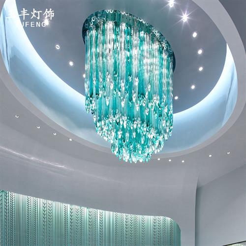 非标定制酒店水晶灯宴会厅中庭创意吊灯浪漫艺术氛围装饰工程吊灯