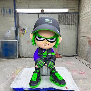 大型玻璃钢卡通雕塑企业形象设计商场大摆件潮玩美陈装饰厂家制