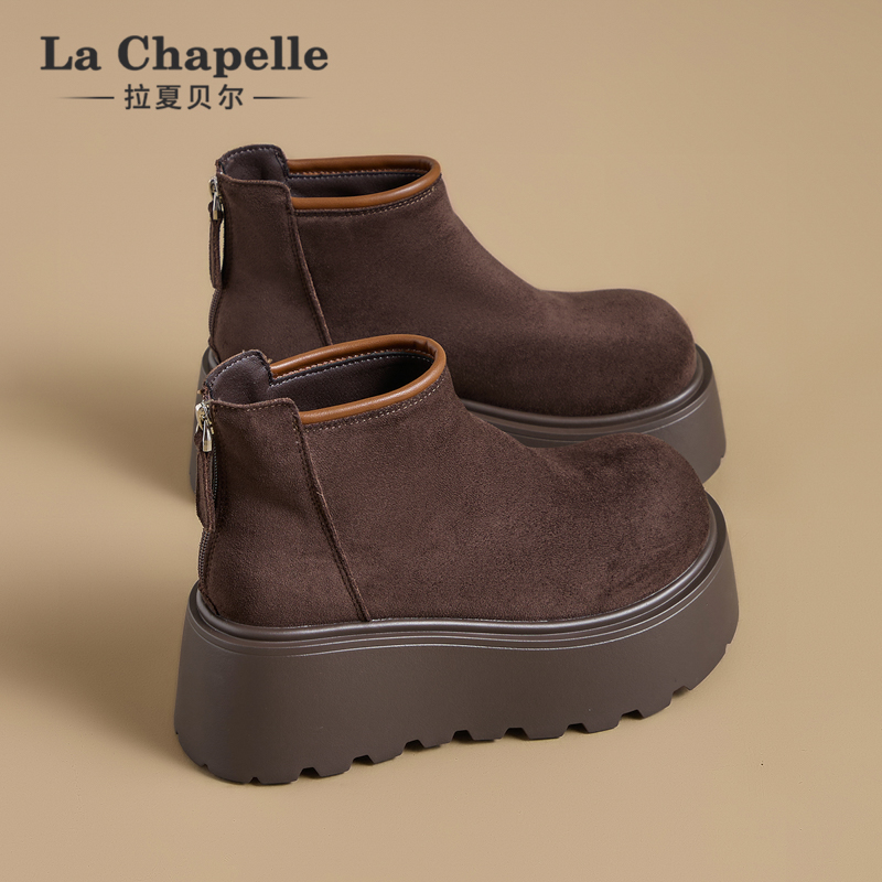 拉夏贝尔复古勃肯马丁靴女