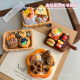新款 饰品 食玩甜品卡通磁吸冰箱贴趣味可爱小熊饼干潮玩摆件家居装