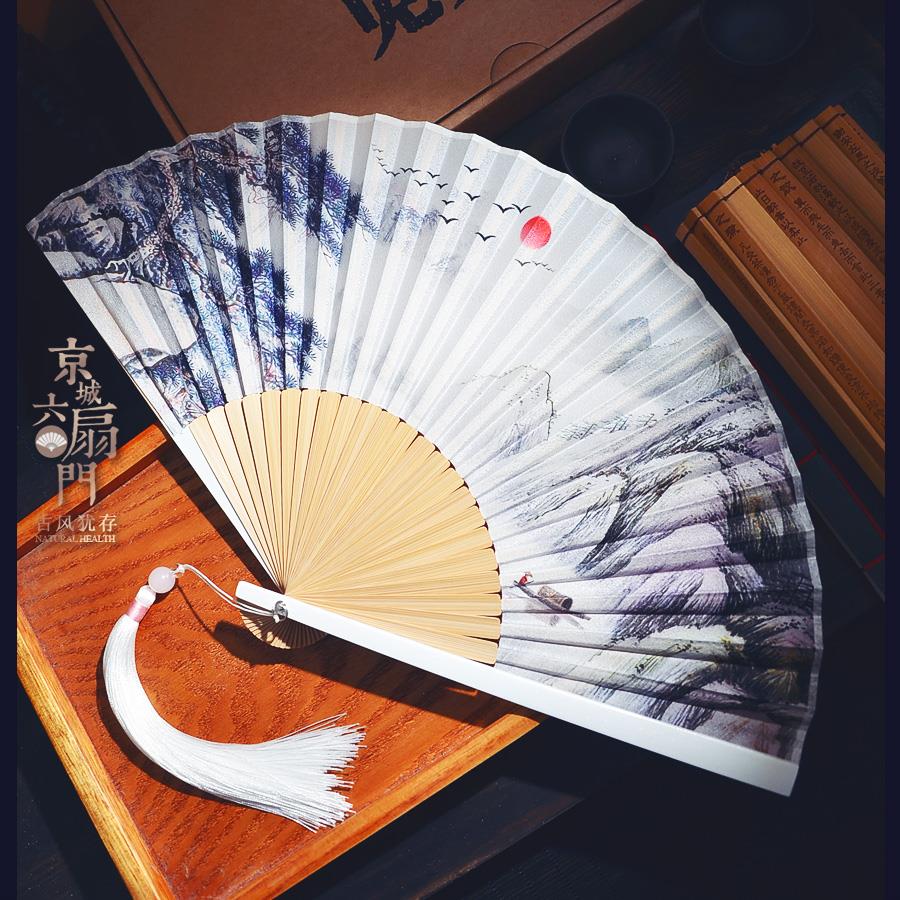 古风扇子折扇中国风7寸古风男女汉服夏季小竹便携古典折叠舞蹈扇