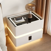 Bàn Cạnh Giường Ngủ Thông Minh Kem Trắng Phong Cách Phòng Ngủ Chính Cao Cấp 2024 Mới Hiện Đại Đơn Giản Có Khóa Đa Năng Bàn Đầu Giường mẫu tủ để đầu giường giường không đầu giường