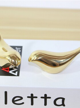 创意家居样板间黄铜小鸟摆件欧式C美式乡村客厅书房书柜装饰品摆