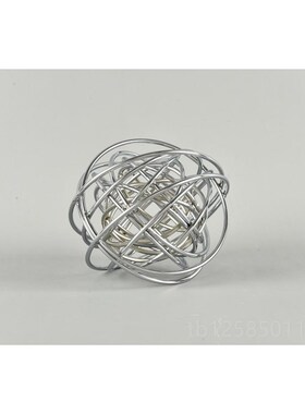 代简约奢华抽铜色装饰球摆件现式创意欧书房办公室Z象线条金属