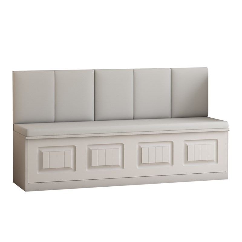 卡座沙发软包长条凳带柜子置物B架家用收纳储物柜奶茶店靠墙书柜