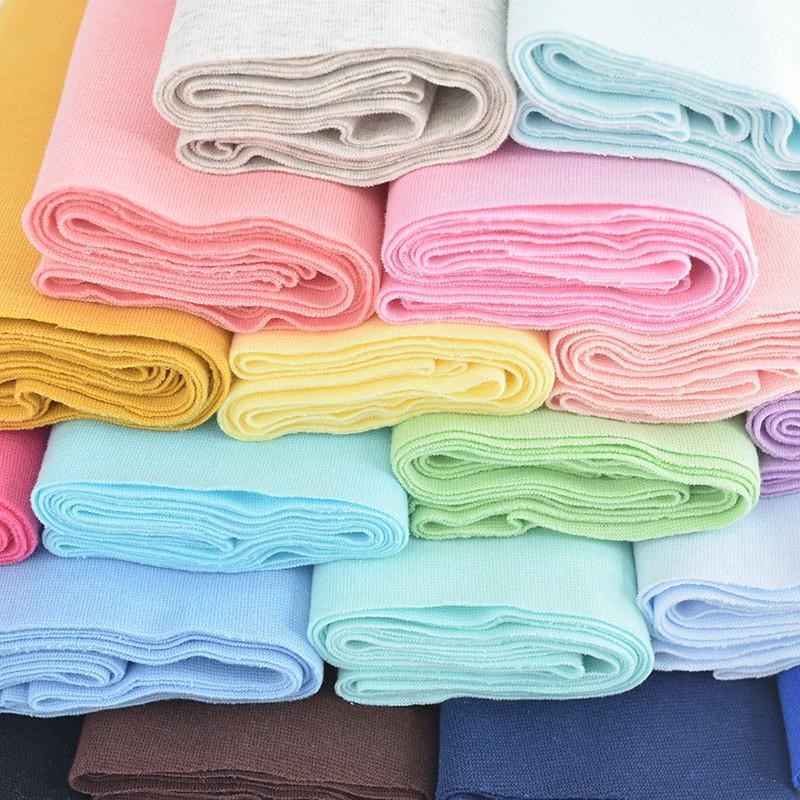 罗纹针织a厂家直销布料螺纹袖口拉架 氨纶1x1牛津领口平板棉全圆