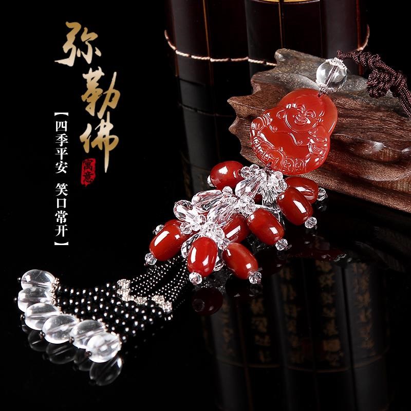 202年新款饰网红汽车内饰用品挂吊件坠平安O扣车上玛瑙挂车4内